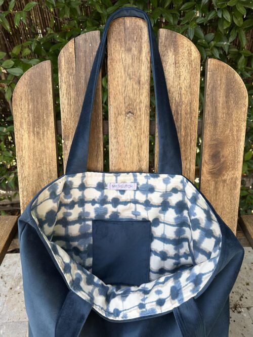 Bolso Terciopelo Azul Tie Dye