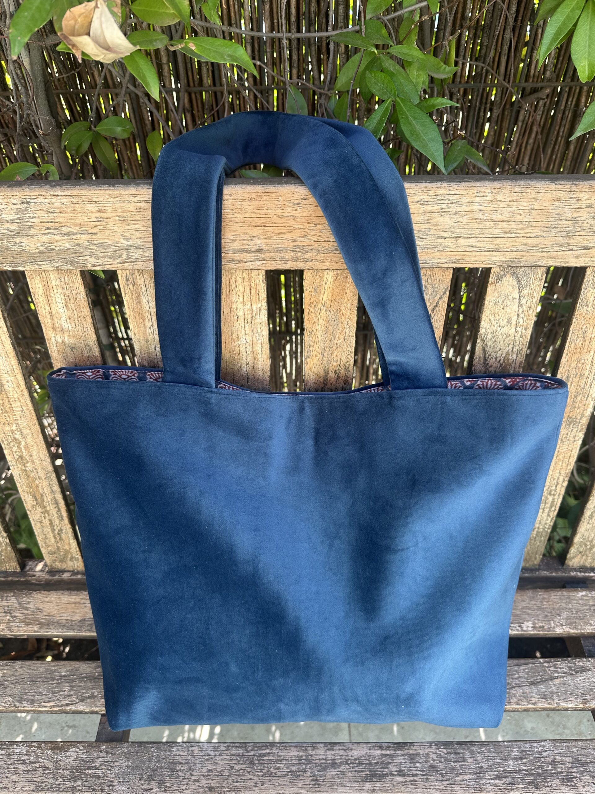 Bolso Terciopelo Azul Jaipur - Imagen 2